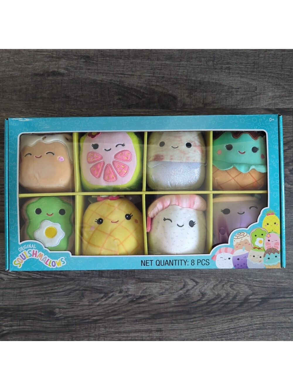 Squishmallows Food Themed 5” plushies in a  Box Set of 8 by Kellytoy- Retired